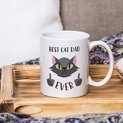 Misaidou смешна мачка тато кафе кригла за loversубители на мачки, подароци за lубители на мачки најдобри мачки тато некогаш милениче сопственик