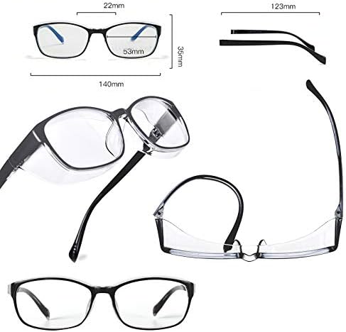 Безбедносни очила со читатели 0 ~+400 за жени мажи Безбедносно сино светло читање очила очила за заштита на очите јасни леќи