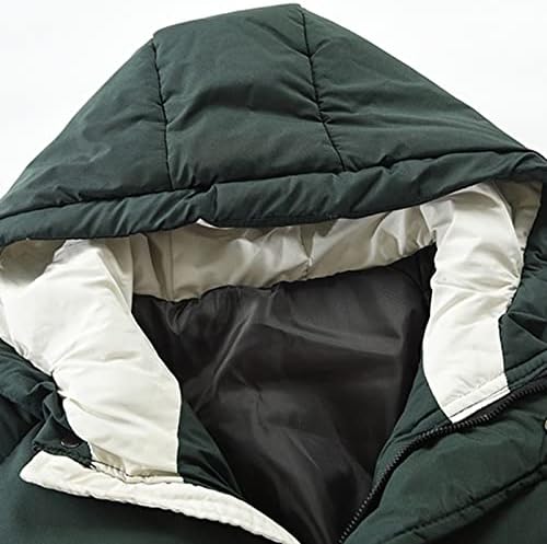 Зимски палта на Xiaxogool за мажи, машка качулка со топла пуферка јакна задебелен памук памук целосен патент на ветерници за ветерници