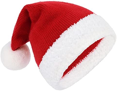 Дурио бебе Дедо Мраз плетена бебешка Божиќна капа унисекс дете новороденче новороденче Санта капи Зимски Божиќ