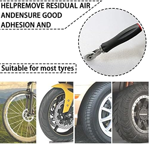 Алатки за поправка на гуми Moioee, алатки за лепенка за гуми за тампон за менување на воздушните гуми, тркала за тампонирање на челични