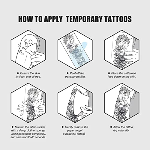 Јоко 2 Листови Водоотпорни Долготрајни Привремени Тетоважи Со Половина Рака, Реалистични Налепници За Тетовирање На Телото На Белиот Лебед,