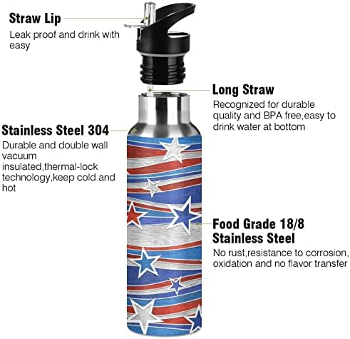 Национални бои на Алаза на шише со вода во САД со вакуум со вакуум изолиран од не'рѓосувачки челик термо колба со вода 32oz