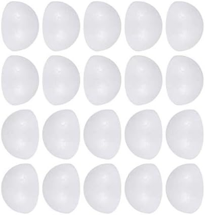 Декорации за Ноќта на вештерките Didiseaon пластични јајца 100 парчиња бела половина сфера пена полистирен топки хемисферичен