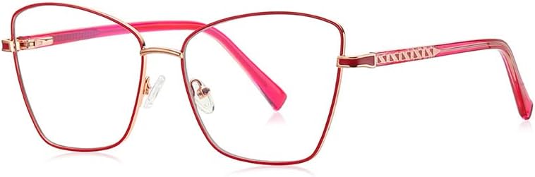 Очила за читање на очите на ресвио за жени за женски гроздобер рачно изработен метален пролетен шарм читатели розово злато црвено