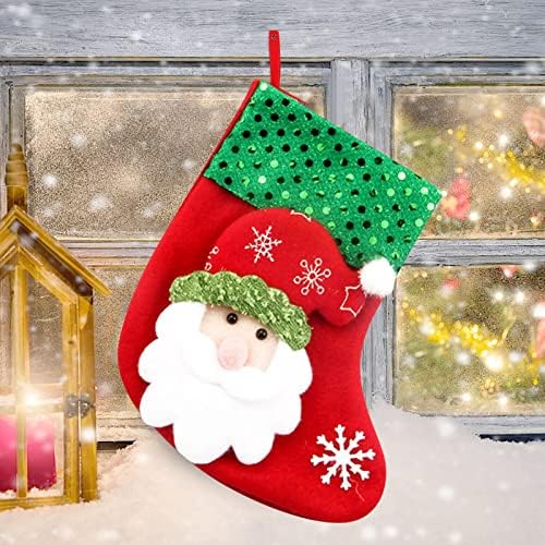 Прстени за витраж на стакло Божиќни бонбони Божиќни торби чорапи чорапи торба за подароци мала декорација за занаети за декорација на подароци