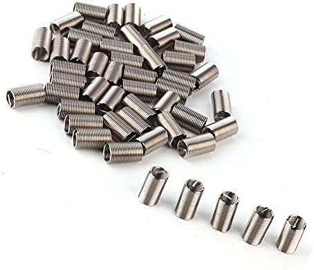50 парчиња спирални навојни инсерти M10x1.25 Поправка на спирален круг Вметнете редуктор на орев од не'рѓосувачки челик навојна