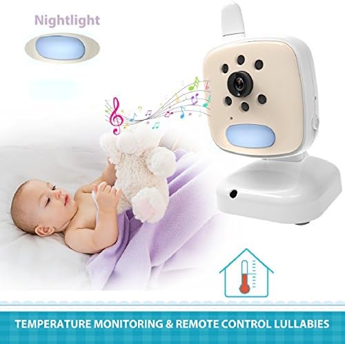 ISEE Бебе Монитор Со Камера И Аудио, Долг Дострел Бебе Монитор без WiFi, 3.5 HD Дисплеј Во Боја Патување Бебе Камера, Бебе Камера Следење