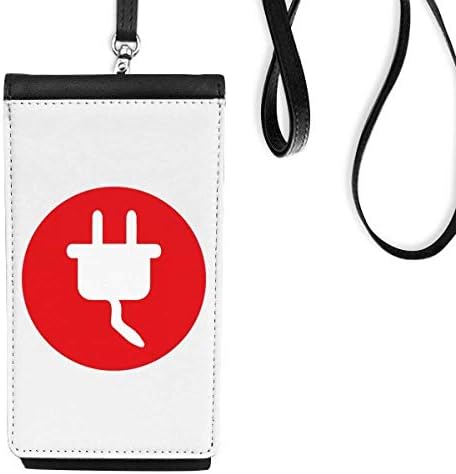 Црвен приклучок за кабел за полнење на кабел Телефонска чанта за чанти што виси мобилна торбичка со црн џеб