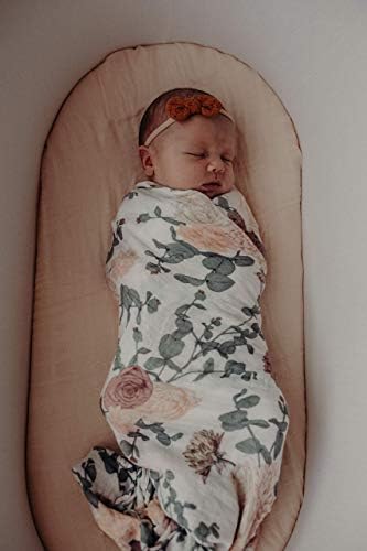 Френки Лејн бебе девојче Swaddle Swaddle Fink сингл, 47 x 47 инчи - Органско новороденче кое прима обвивка за девојчиња во рачно