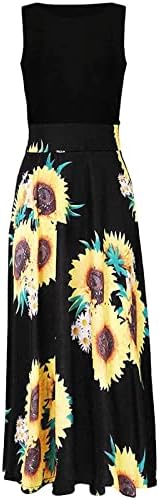 Maseенски пролетен мода 2023 година, женски моден случај на обичен печатење на вратот со кратки ракави со долги фустани со голема големина на