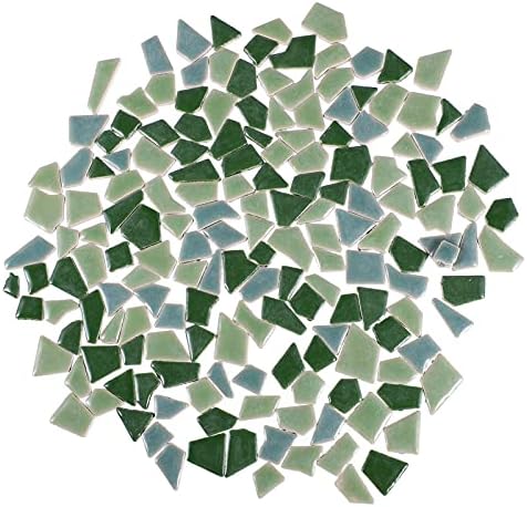 Кинески плочки DIY занаетчиски правејќи мозаични парчиња: неправилни мозаични камења мини застаклени керамички мозаични плочки за плочи со слики плочи за цвеќе тен