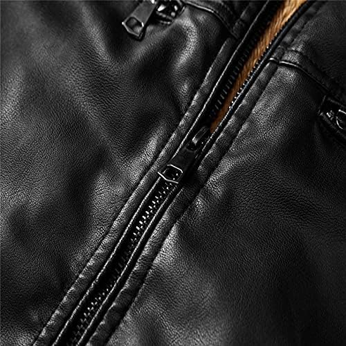 Машка зимска плус кадифена персонализирана рамења Дизајн Стенд јака мулти-зиперс кожна берзанска јакна