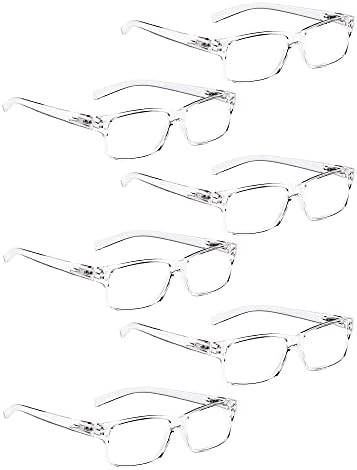 ЛУР 6 Пакувања Јасни Очила За Читање + 3 Пакувања Метални Очила За Читање Со Половина Рамка