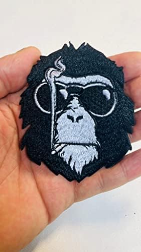 Светот на закрпи чад од мајмун железо на везена лепенка аплицирање за DIY железо на лепенка на облека