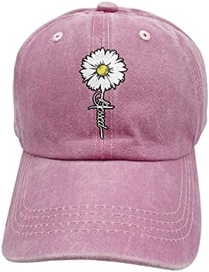 Waldeal Kidut Cute Daisy Blessed Hat Youth Faith Vintage измиена бејзбол капа