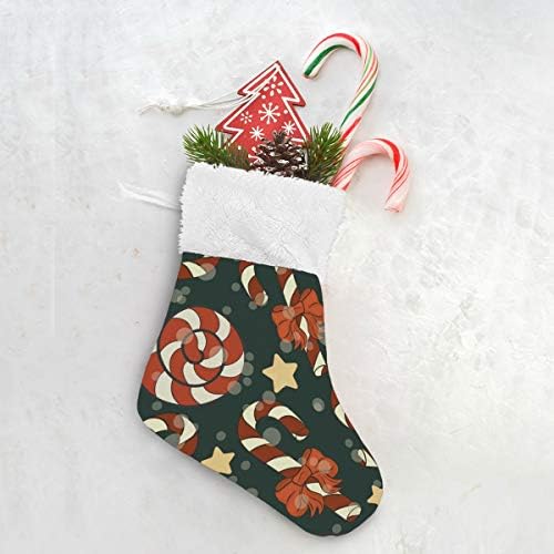 Алаза Божиќни чорапи Слатки за Божиќ и Нова Година Класик Персонализирани мали декорации за порибување за семејни сезонски празници