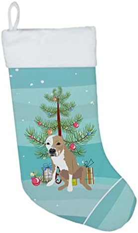 Богатства на Каролина WDK3114CS Пит Бул Фавен 4 Божиќно Божиќно порибување, камин што виси чорапи Божиќна сезона забава Декорации