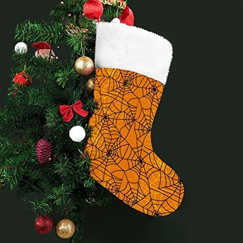 Нето на пајакот, Божиќно висино порибување, симпатична санта чорап за украси за украси на Божиќ, украси подароци