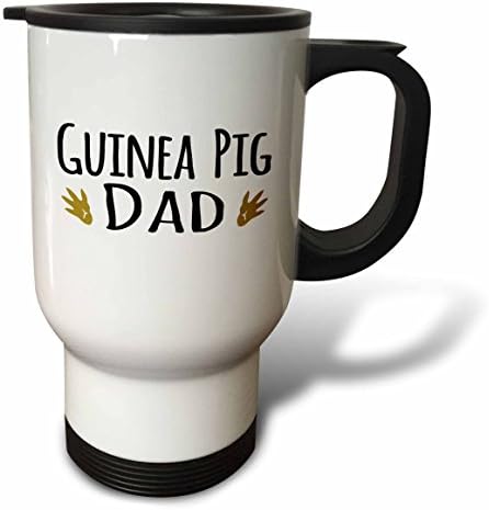 3DROSE Гвинеја свиња тато за сопственици на миленичиња со кафеава шепа отпечатоци од стапалки од не'рѓосувачки челик Патничка