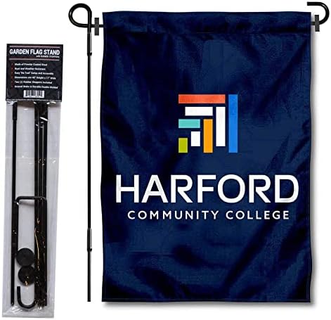 Харфорд Колеџ Борбени Бувови Логото На Зборот Градина Знаме И Знаме Држач За Столб Сет