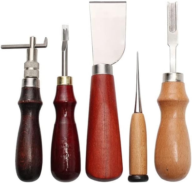 Кожа DIY алатка Професионална кожна занаетчиска алатка комплет рака за шиење за шиење за шиење за шиење на шевовите за резба работа седло