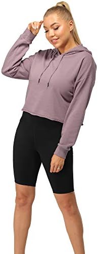 џемпери за тренингот на ICIZONE за жени - Врвот на култури со долги ракави за вежбање на качулка