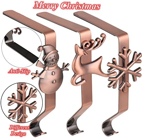Порибување закачалка за сет на мантили од 4-метални држачи за порибување/закачалка за кука за порибување на камин-нож за божиќна декорација