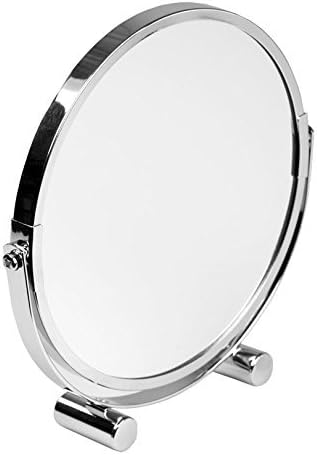 Насловна Основи Тешки Хромирани Челик Козметички Шминка Круг Огледало, Светка Акцентирани Керамички Луксузни Бања Додаток Во Собата,