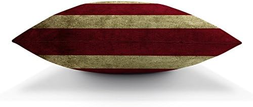 Перница на американско знаме во мослион, домашно декоративно фрлање перница за перници Гроздобер САД знаме Бурлап памучна постелнина