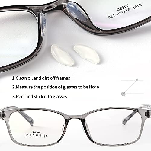 10 пара лепила за лепилони влошки за нос, стап во облик на грашок на анти-меки силиконски, лепливи влошки за нос очила за очила, очила за очила