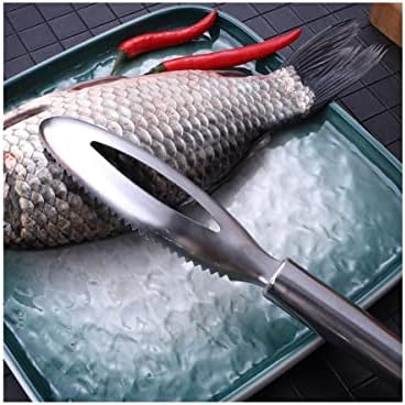 Брзо отстранете ја четката за риба кожа пластична риба скали со плескавица лесна алатка за чистење кујна