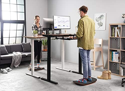Фезибо стоечка биро со метеж со анти -замор, дрвена табла за рамнотежа со ергономски дизајн удобност под мат