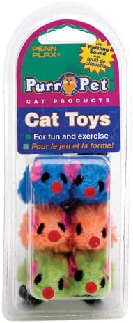 Penn-Plax Purr-Pet Fuzzy глувци ПЕТ играчка