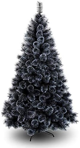 Луксузно вештачко новогодишно елка, шифрирана борска игла, борово дрво автоматско новогодишно елки со цврсти метални нозе-црни 120 см