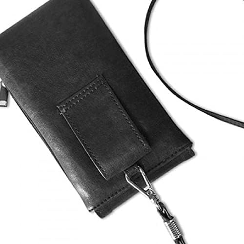 Бела пеперутка Орига образец Телефонска чанта чанта што виси мобилна торбичка црн џеб