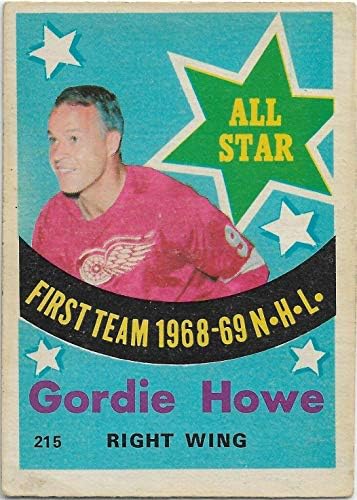 Горди Хауе 1969-70 О-пи-чиј-starвезда картичка 215 Детроит Црвени крилја-непотпишани хокеј картички