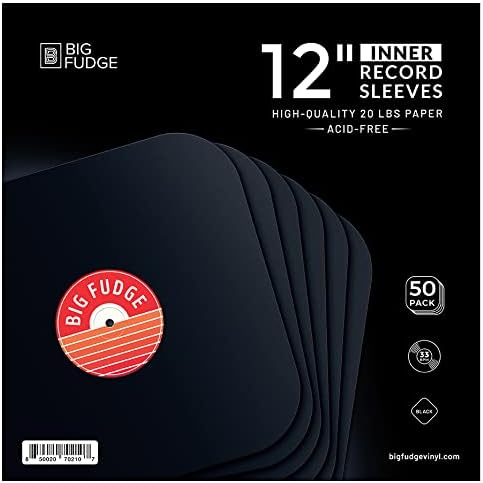 БИГ ФАЏ Црн Специјално Издание | Винил Рекорд Внатрешни Ракави 50x | Направени од Тешка Категорија &засилувач; Киселина Слободен Хартија