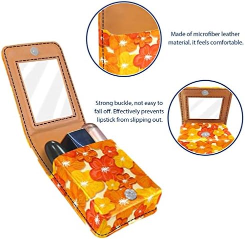 Кармин за шминка ОРИУКАН торба ЗА кармин со огледало пренослив торбичка за складирање кармин организатор за складирање на сјај за усни, Сликарство