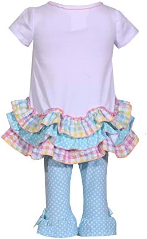 Велигденска облека на Бони Jeanан Бебе девојче, Велигденска облека за зајаци, врвен фустан и хеланки