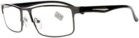 Унисекс Целосна Рамка Метални Очила За Читање Нерд Гик Читач Удобност За Мажи Очила