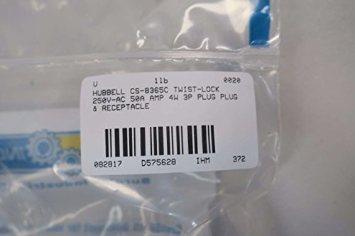 Hubbell CS-8365C Twist-Lock Plug 250V-AC 50A AMP 4W 3P D575628