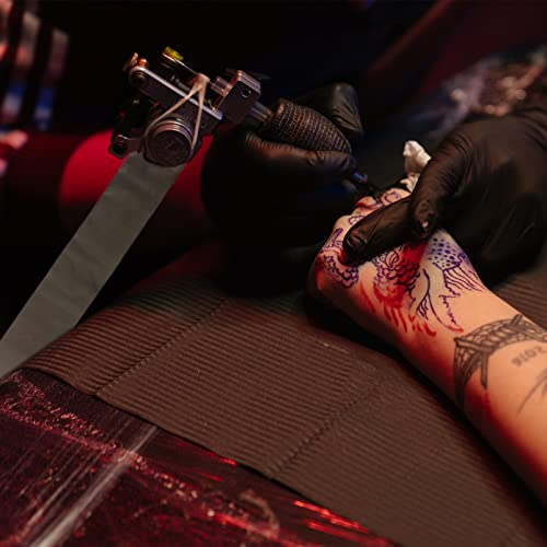 Исцелена Тетоважа Ракав Тетоважа Корица 100 парчиња Црна тетоважа тетоважа клип кабел капак тетоважа клип кабел торби тетоважа