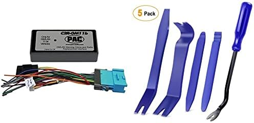 Интерфејс за замена на радио PAC C2R-GM11B и GOOACC GRC-48 5PCS SCRACK PRY комплет за панел за клип на врата и аудио табла Dismantle Auto Trim