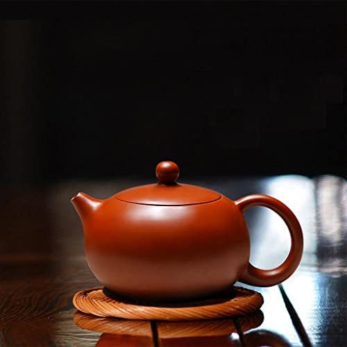 Рачно изработено тенџере со чај со чај инфузер чајник Црвена глина Tetera 100ml Zhu ni порцелански антички керамички котел
