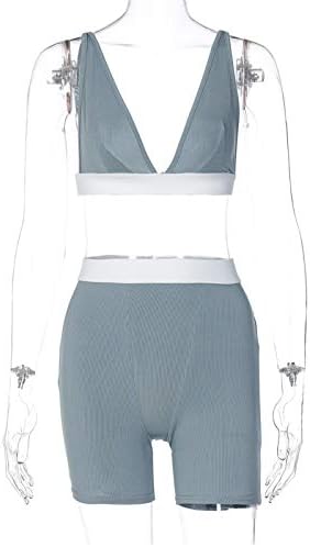 Zflm без ракави со ракави на врвови со вратот на вратот 2 парчиња поставени зимски жени модна улична облека облеки за спортска облека, тренерувачка