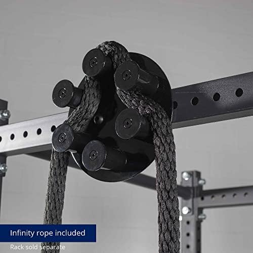 Системот за монтирање на фитнес за фитнес на титан, монтиран систем за макара за јаже, се вклопува 14 метри бесконечна бесконечна јаже