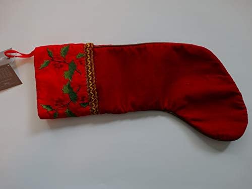 Персонализирани подароци Вилијамсбург Холи извезено Божиќно порибување на црвен кадифе