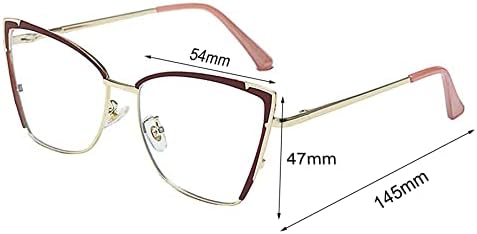 Очила за очи за мачки за жени, црна голема рамка Декоративни очила, кои се користат за заштита на читање на компјутерски екран.