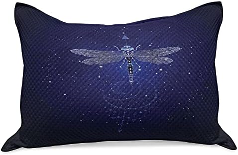 Амбесон -змеј плетена ватенка перница, модерна слика на инсекти и геометриски боемски украси, стандардна обвивка за перница со големина